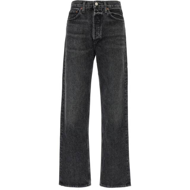AGOLDE Kelly High Rise Relaxed Straight Jeans in Eclipse - Black. Size 30 (also in 23, 24, 25, 26, 27, 28, 29, 31). (30)