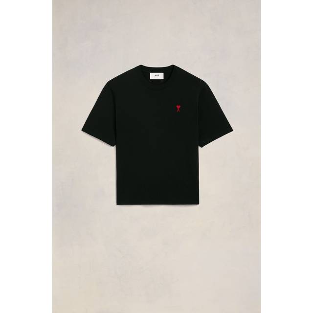 AMI Paris Black Ami de Cœur T-Shirt - 001 BLACK - XXL