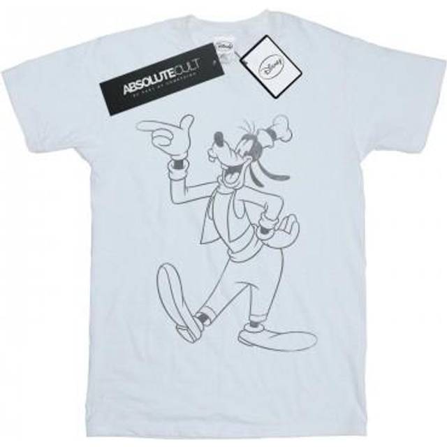 Goofy Classic Baseball Cotton Boyfriend T-Shirt - White