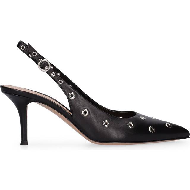 Gianvito Rossi Lydia studded leather slingback pumps - black (UK 6)