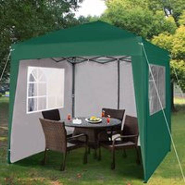 Mcc Direct - Mcc Premier 2X2m Pop-up Gazebo waterproof coating layer Marquee Canopy ws green