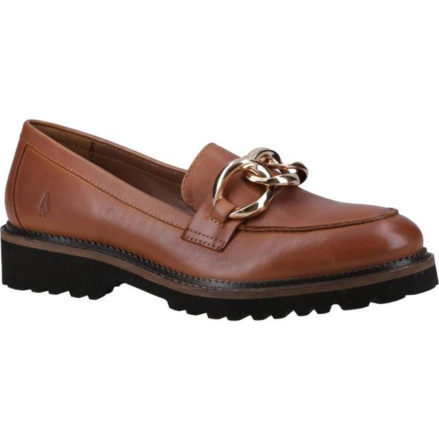 Hush Puppies Gianna Leather WoMens Tan Loafers - Size UK 8