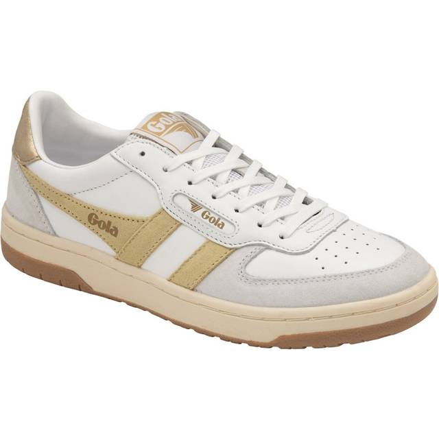 (8) Gola Hawk Womens Fashion Trainers in White Lemon