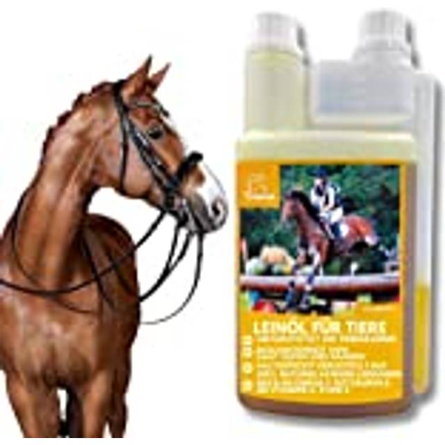 EMMA® Linolja för hästar I hästfoder I matningstillskott I glänsande päls & bra matsmältning & kappbyte I linolja är kallpressad från 100 % naturlig linfrö I omättade fettsyror I vitaminer A, D och E 1 liter