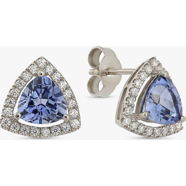 Revere Tanzanite And Cubic Zirconia Stud Earrings