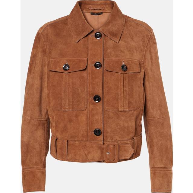 Tom Ford Cropped suede jacket - brown (UK 6)