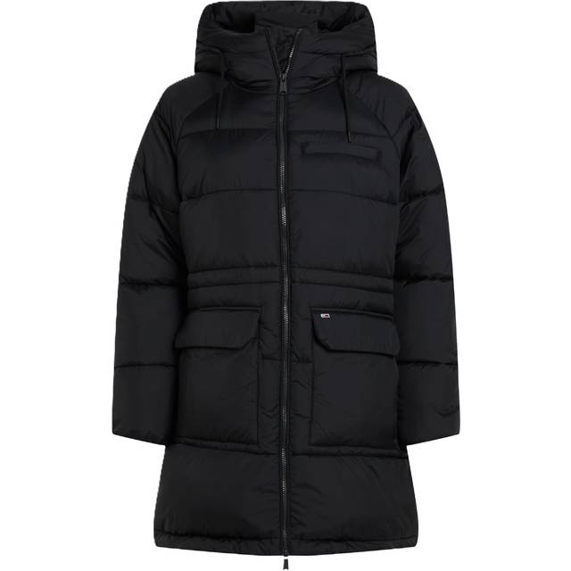 Jacket Tommy Jeans Midi Vail Puffer Jacket Black L (L)