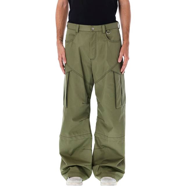 Off-White-Arr Cot Straight Cargo Pantaloni Verde-Uomo - Green - 46IT