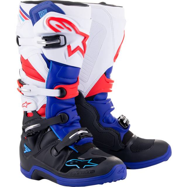 Alpinestars Tech 7 Motocross Boots, black-white-blue, Size 49 50 for Men