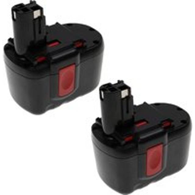 Extensilo - 2x Replacement Battery compatible with Bosch gst 24V, psb 24VE-2, saw 24V Electric Power Tools (3300 mAh, NiMH, 24 v)