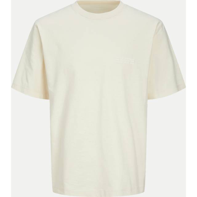 Tryck Rundringning T-shirt - Vit - XS