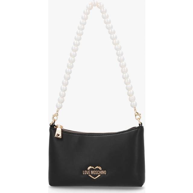 LOVE MOSCHINO Black Pearl Handle Shoulder Bag Size: One Size, Colour: