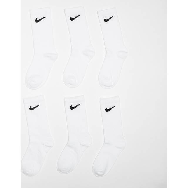NIKE 6W-6Pk Crew Sock |Vit |23.5-27