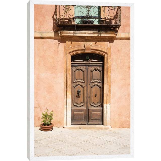 Old Wooden Door by Henrike Schenk - Gallery-Wrapped Canvas Giclée on Canvas - White Floater Framed (66.04 cm H x 45.72 cm W x 4.445 cm D)
