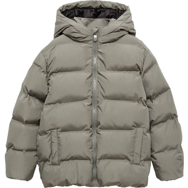 Mango Boys Padded Coat - Light Green, Light Green, Size Age: 12 Years - age: 12 YEARS
