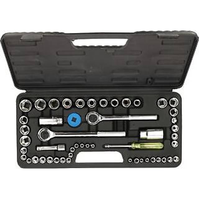 Metric And Imperial Socket Set Ratchets Accessory Kit 1/4 3/8 1/2 Drive 52pc