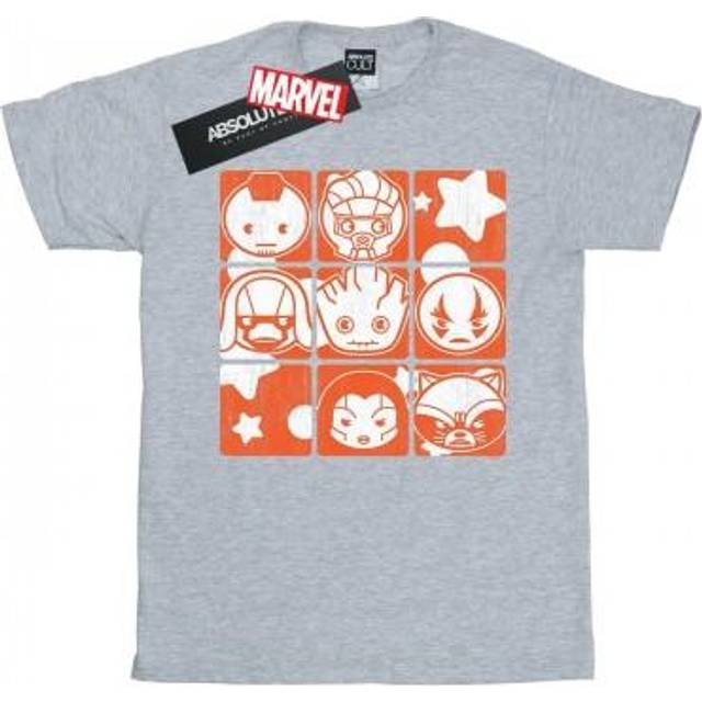(M, Sports Grey) Marvel Mens Kawaii Guardians Of The Galaxy Retro T-Shirt