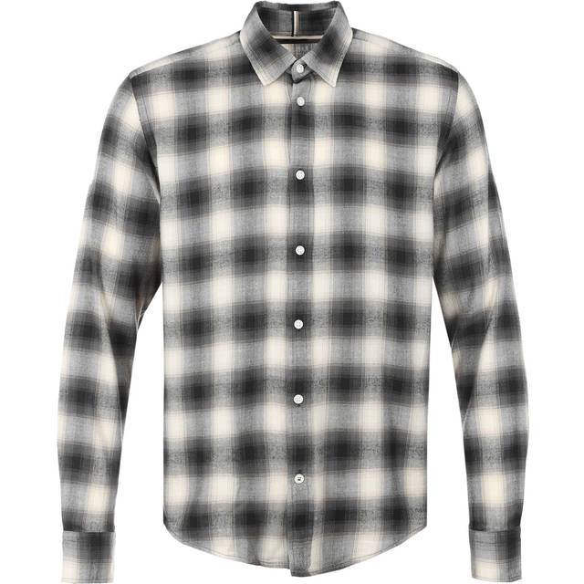 Hugo Boss Black Mens Liam Kent Shirt Medium Grey - Size 2XL