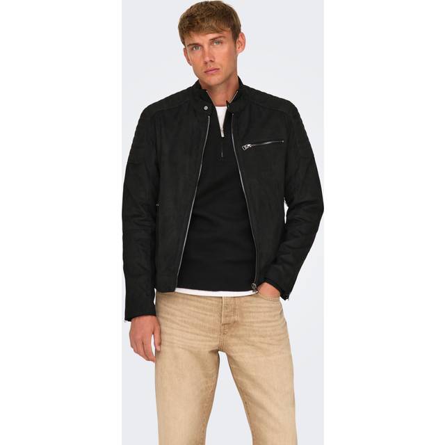 Onsgus Synthetic Leather Jacket