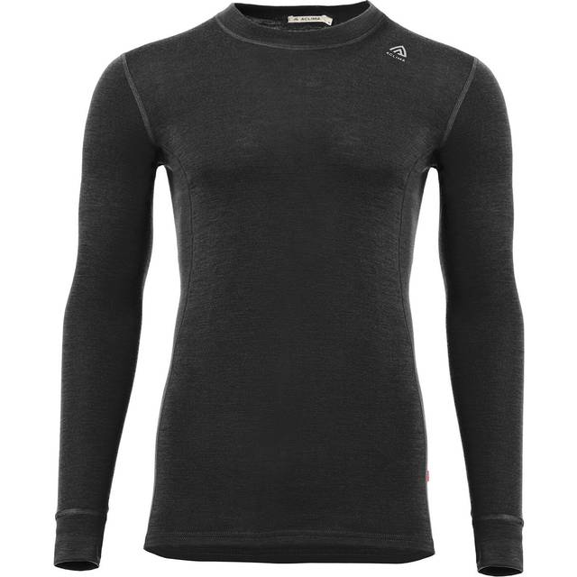 Aclima Mens WarmWool Crew Neck Shirt (Svart (JET BLACK) X-large)