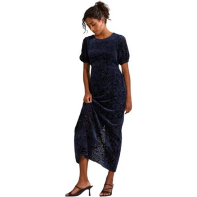 FatFace Lucia Burnout Maxi Dress Navy - FatFace - Size: 10