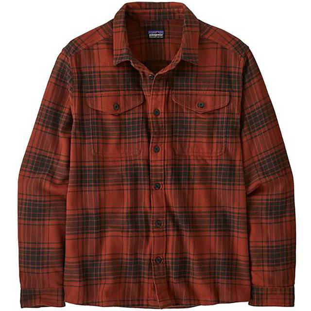 Patagonia Fjord Flannel Shirt Skjorta Herr Storlek S Färg röd/brun