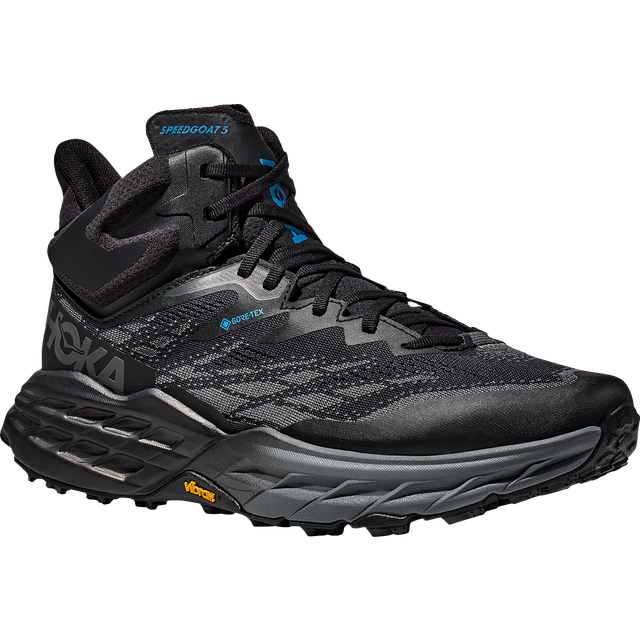 Hoka Speedgoat 5 Mid GTX | Waterproof Walking Boots | Black Hiking Boots - UK 8.5 / US 9