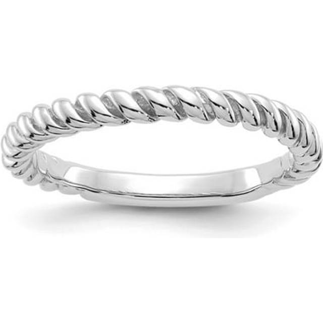 Quality Gold K590 14K White Gold Polished Twisted Band