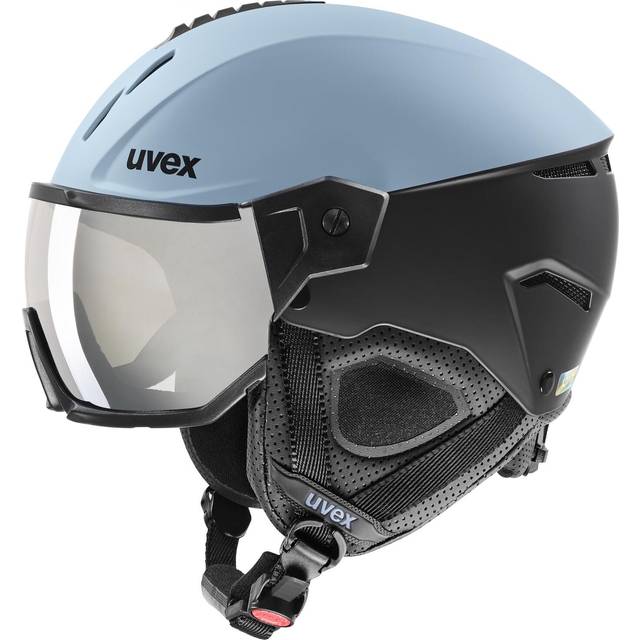 uvex instinct visor - skidhjälm för dam och herr - med visir - individuell storleksanpassning - glacier - black matt - 59-61 cm