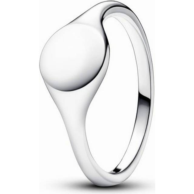 Pandora Engravable Signet Ring - Sterling silver - Sz. 60 - No color