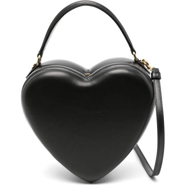 Moschino - heart-shaped tote bag - women - Calf Leather - One Size - Black