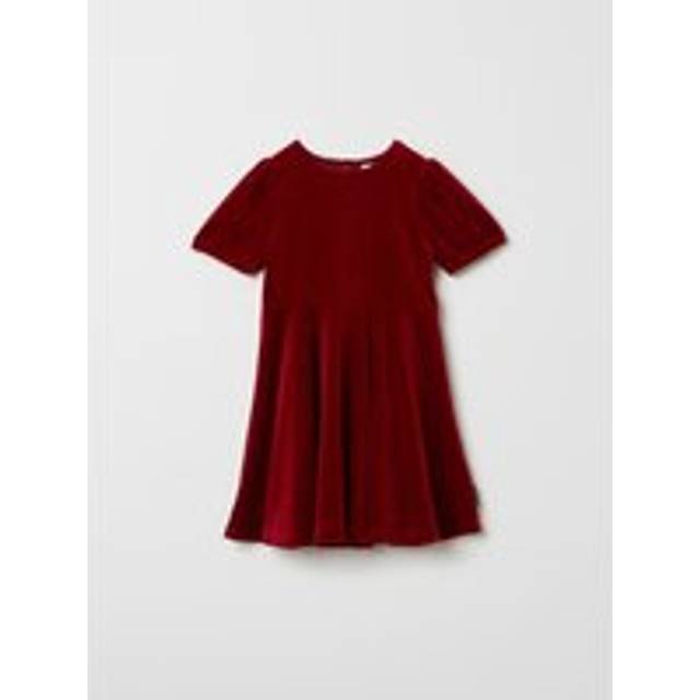 Velour Girls Dress - Red - 1-1.5y x 86