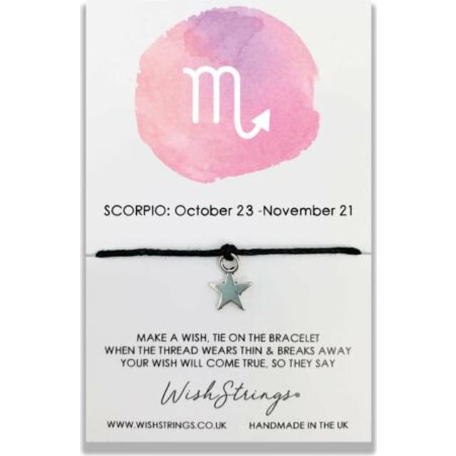 Scorpio Zodiac Wish String Bracelet With Lucky Charm Sentimental Gift