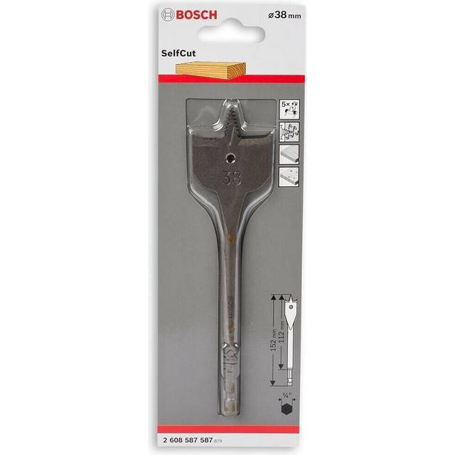 Bosch Selfcut Hex Shank Flat Drill Bit 40mm 150mm