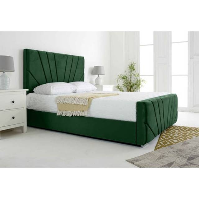 Scarlett Green Plush Velvet Small Double Bed Frame