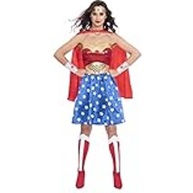 amscan 9906148 damer Warner Bros Wonder Woman maskeraddräkt superhjälte kostym (UK klänning 18-20)