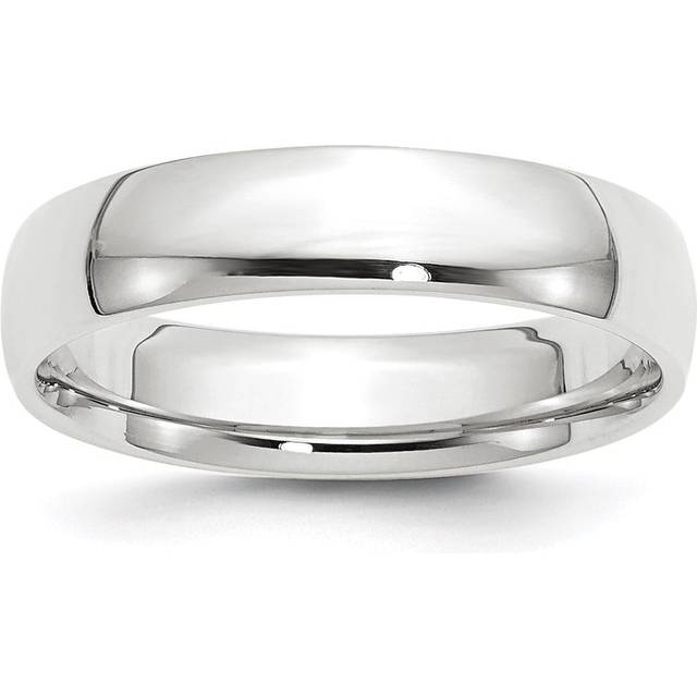10K White Gold 5 mm LTW Comfort Fit Band - Size 8