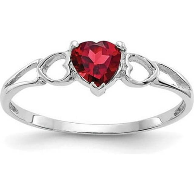 Finest Gold 10K White Gold Birthstone Ring Mounting - Size 6
