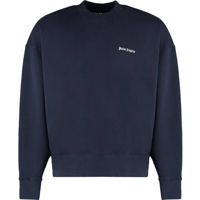 Crew Neck Brushed Cotton Sweatshirt with Embroidered Logo size S (S)