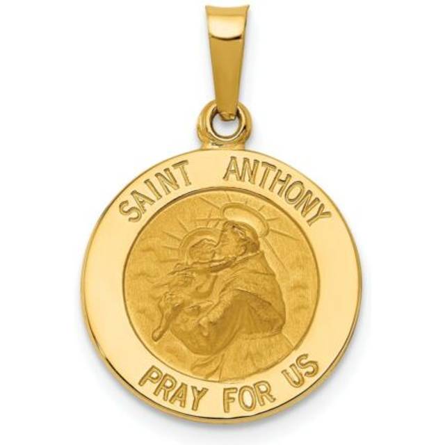 Quality Gold M1492 14K Yellow Gold Saint Anthony Medal Charm