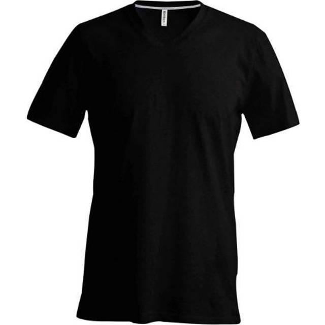 (2XL, Orange) Kariban Mens Short Sleeve V Neck Slim Fit T-Shirt