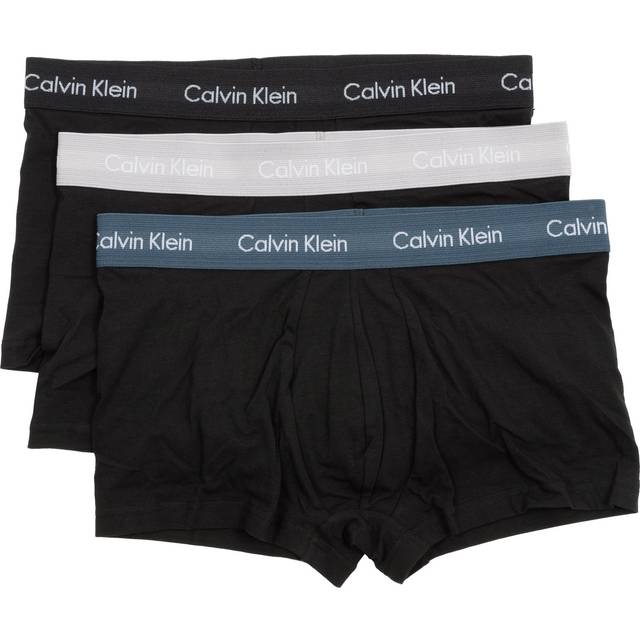 Calvin Klein Cotton Stretch Low Rise Trunk 3-Pack Black S (S)
