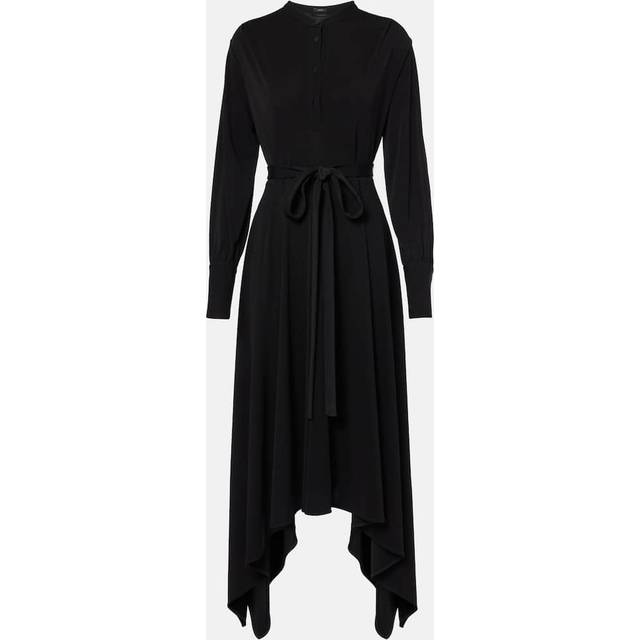Joseph Asymmetric jersey midi dress - black (UK 6)