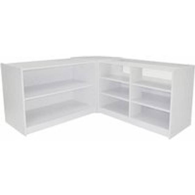 Galaxy Shop Counters Set & Glass Retail Showcase Cabinet Display White