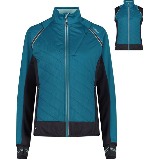 CMP Women's hybrid jacket with removable sleeves - Hybridjackor - Dam Teal XS