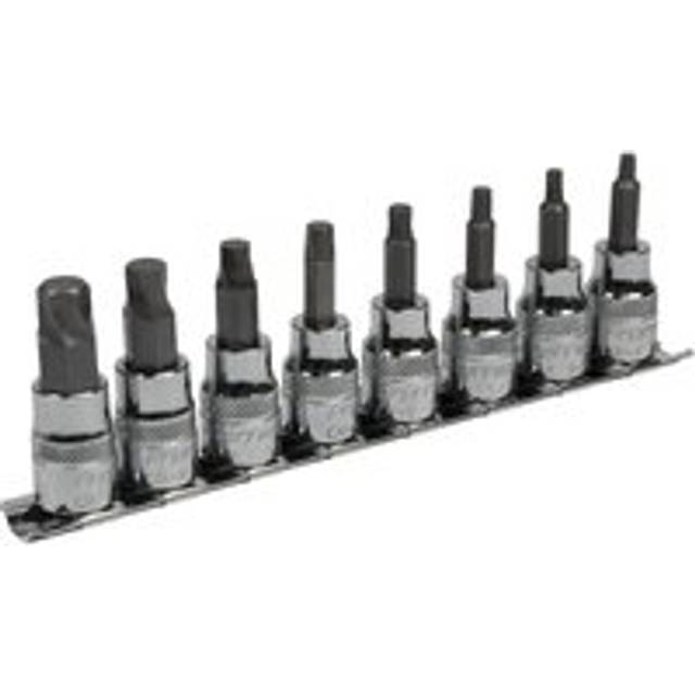 "8pc IMPERIAL Hex Key Socket Bit Set - 3/8"" Square Drive Damaged & Stripped Bolts"