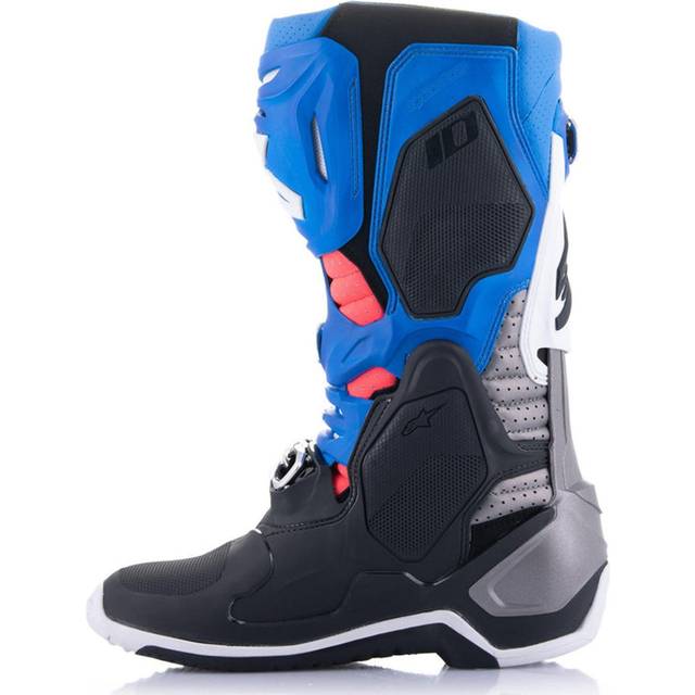 Alpinestars Tech 10 Supervented Motocross Boots, black-white-blue, Size 42 for Men