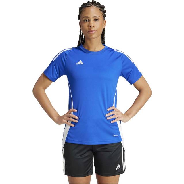 Tiro 24 W t-shirt, ROYBLU/WHITE, Dam, L