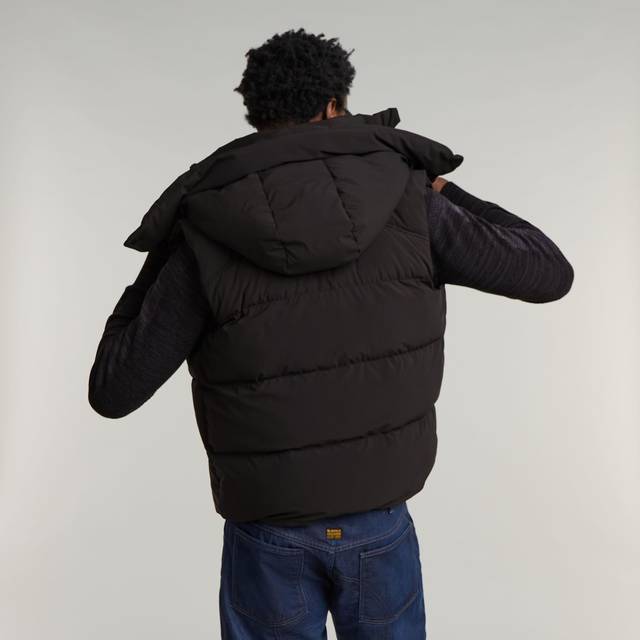 G-Star for man. D25346-D518-6484 G- Whistler Padded Hooded Vest 2.0 black (XL), Casual, Polyester