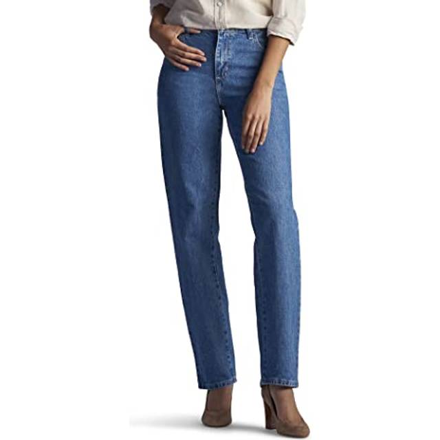 Lee Women's Missy Relaxed Fit All Cotton Straight Leg Jean  Aero  12 S
